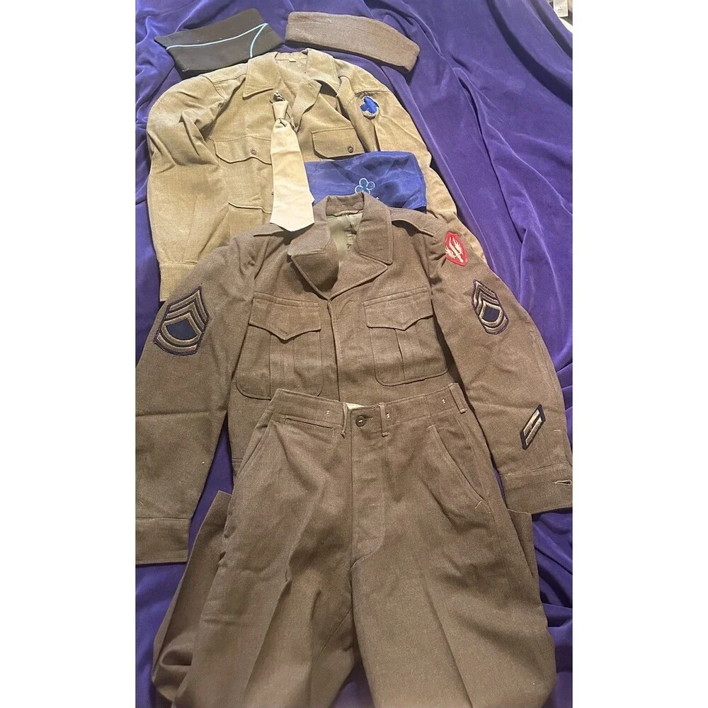WWII Korea 88th Blue Devils Scarwaf Uniform & Identity WW2 ID Cards Life Story - Picture 1 of 16